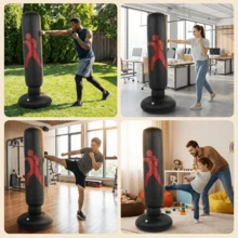 Ideal For Improving Striking Accuracy, Speed, And Power, This Boxing Pole Is Suitable For Home Gyms And Professional Training Facilities. Easy To Assemble And Disassemble For Storage. - 紅色 - 查看 3