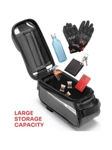 Bicycle Phone Holder Bag - Made Of EVA Material; Equipped With Adjustable Shoulder Strap And Rain Cover; Suitable For Phones Up To 6.8 Inches; Ideal Cycling Accessory. - Multicolor - View 7