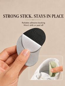 QKC 2 miếng đệm gót mềm tự dính, miếng lót giày thoải mái - Màu be - Xem 6