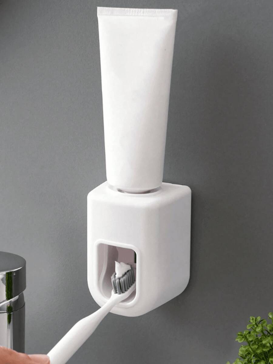 1pc Wall-Mounted Automatic Toothpaste Dispenser, No-Drill Toothpaste Squeezer, Multi-Color Bathroom Toothpaste Holder, Self-Adhesive Bathroom Accessory, Suitable For Home, RV And Dorm, Bathroom Accessory, Room Decor, Bedroom Decor