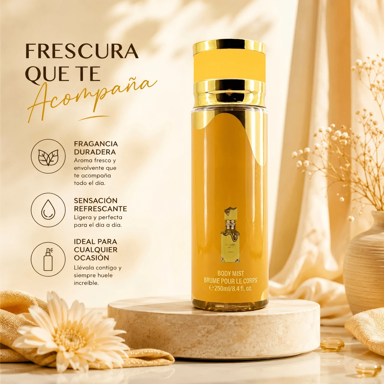Perfume Árabe 250ML para Mujer en Spray, Fragancia Floral y Dulce de Larga Duración, Aroma Elegante y Sofisticado para Uso Diario - Gourmets cálidos y dulces - Ver 1