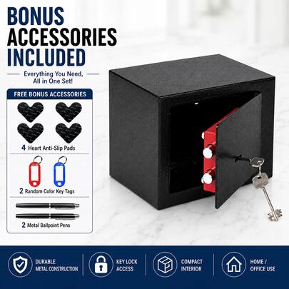HOMEYUER Locking Cash Box With Lock,Money Box With Cash Tray,Lock Box With Key,Money Saving Organizer,11.81Lx 9.45Wx 3.54H Inches