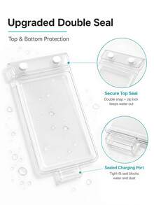 1pc Waterproof Motorcycle Phone Case, Transparent Handlebar Phone Bag, Waterproof Phone Pouch, Motorcycle Phone Holder, Chargeable - Multicolor - View 5