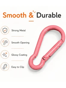 10 piezas de accesorios y clips para llaveros multifunción de aleación de aluminio duradera en colores surtidos - Multicolor - Ver 5
