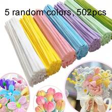 80/200/303/502/722pcs Pipe Cleaners, 8mm Thick Fluffy DIY Twistable Stems, Can Make Flowers, Ornaments, Cute Crafts, Suitable For School, Home Decor, DIY Fuzzy Sticks - Multicolor - View 18