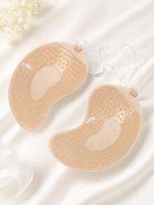 Mango Shaped Adhesive Bra With Detachable Transparent Shoulder Straps, Strong Lift, Invisible Strapless Push-Up Bra, Suitable For Wedding Party Dress - Color - View 4