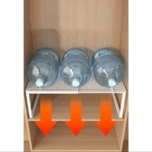 1pc Adjustable & Expandable Closet Storage Rack, Heavy Duty Metal Wardrobe Shelf, Space-Saving Vertical Storage Rack, Suitable For Clothes, Shoes, Cabinet Storage, Easy To Install, Suitable For Wardrobe And Shoe Rack, Closet Storage, Room Decor, Storage, Drawer Storage - Multicolor - View 4