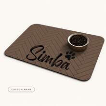 Personalized Pet Feeding Mat, Customized Name Absorbent Diatomaceous Earth Bowl Mat, Non-Slip Rubber Backing, Cat And Dog Food And Water Mat - Multicolor - View 11
