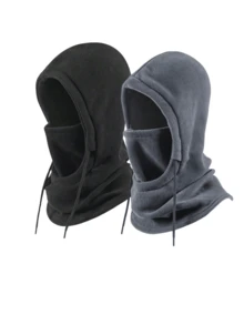 2/1pc Unisex Balaclava Ski Mask Winter Warm Scarf Hat - Multicolor - View 13