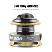 Okuma ZP 500/800 系列紡輪釣魚捲線器 EVA 握把 超輕量 高速齒輪比 5.2:1 金屬捲線器 - 彩色 - 查看 6