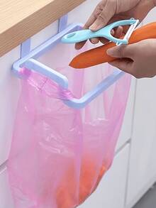Kitchen Hanging Trash Bag Holder, Reusable Plastic Cabinet Trash Storage Box, Household Cabinet Door Back Rag Rack Trash Holder, Suitable For Storage Room, Garage And Bathroom Trash Bag Rack - Multicolor - View 8