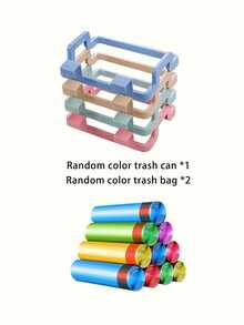 Kitchen Hanging Trash Bag Holder, Reusable Plastic Cabinet Trash Storage Box, Household Cabinet Door Back Rag Rack Trash Holder, Suitable For Storage Room, Garage And Bathroom Trash Bag Rack - Multicolor - View 12