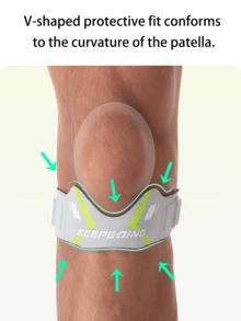 Geometric Print Patella Knee Strap, Breathable Fabric Adjustable Shock-Absorbing Knee Support Brace, Suitable For Running, Basketball, Outdoor Sports - Multicolor - View 9