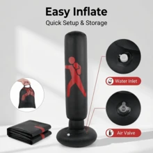 Ideal For Improving Striking Accuracy, Speed, And Power, This Boxing Pole Is Suitable For Home Gyms And Professional Training Facilities. Easy To Assemble And Disassemble For Storage. - 紅色 - 查看 4