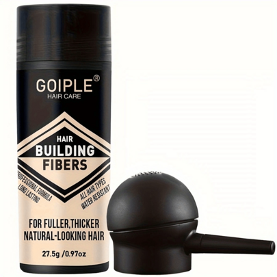 Goiple Hair Fiber Concealer Powder 27.5g With Spray Pump Nozzle, Fills Bald Spots And Thinning Areas, Instantly Adds Volume And Density, Natural Seamless Look, Unisex, Suitable For Daily Styling
