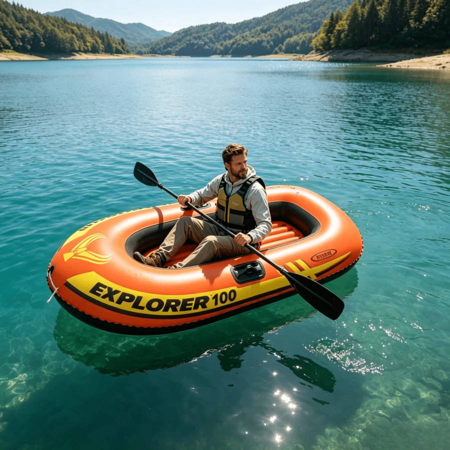 A Kayak With A Spacious Interior That Can Hold Multiple Passengers. It Features A Wear-Resistant And Air-Leakage-Proof Design, Suitable For Lake Leisure, Outdoor Camping And Various Water Activities. - Multicolor - View 1