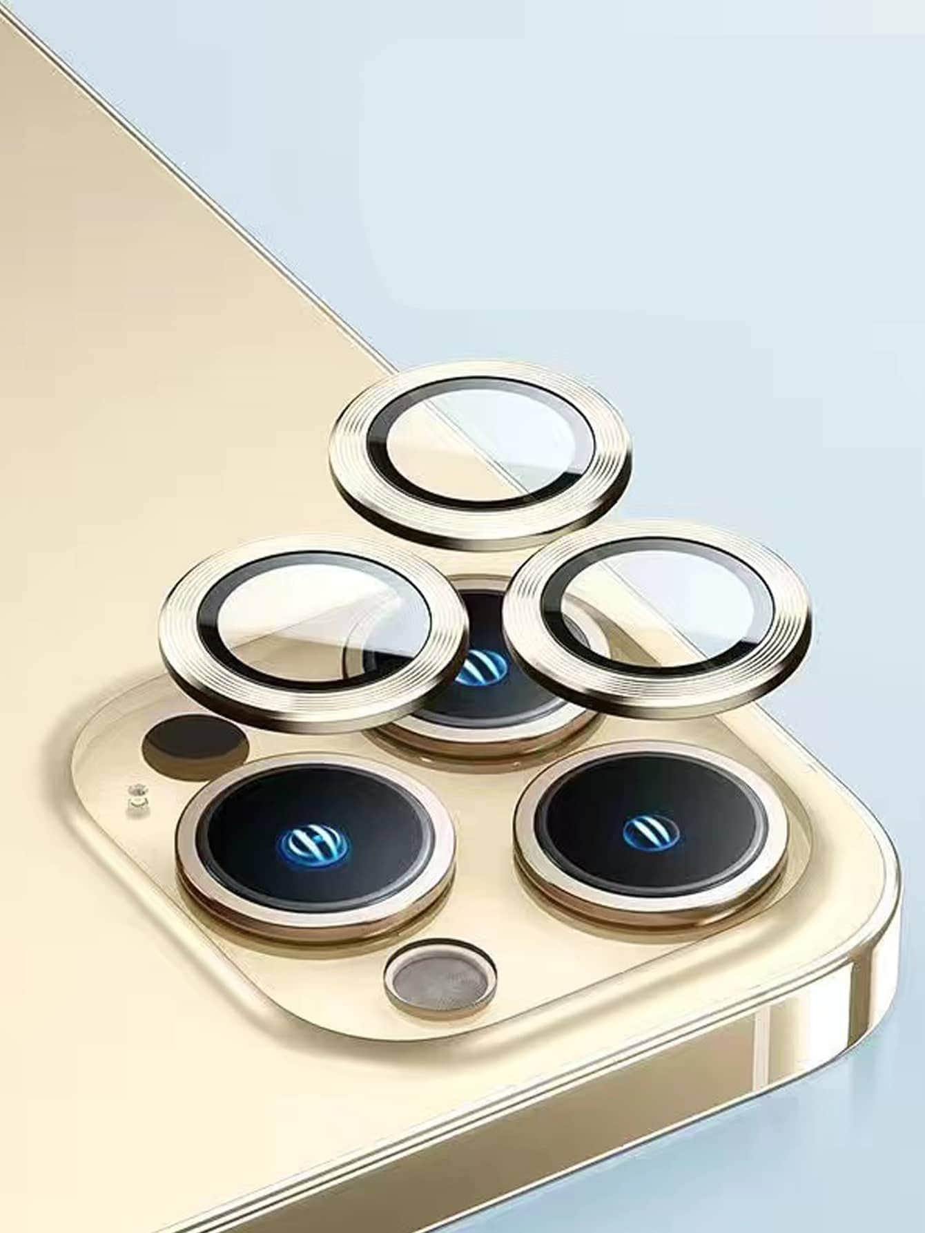 3片裝金色CD紋理鷹眼鏡頭保護膜