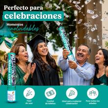 Tubo de Regalo de Billetes 30 cm, 1 Pieza Lanzador de Confeti Temático con Diseño Verde, Decoración Sorpresa para Cumpleaños, Graduación, Boda, Fiesta, Fotos y Celebraciones - Ver 1