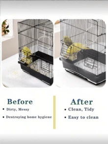 1pc Random Color Elastic Tight-Fitting Encrypted Mesh Bird Cage Cover, Anti-Splash Dust Cover, All-Season Use, Suitable For Birds, Bird Accessories - A - View 6