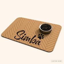 Personalized Pet Feeding Mat, Customized Name Absorbent Diatomaceous Earth Bowl Mat, Non-Slip Rubber Backing, Cat And Dog Food And Water Mat - Multicolor - View 6