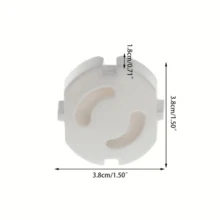 10/20pcs White Outlet Covers, European Style Holeless Socket Protectors - Multicolor - View 5