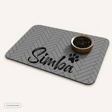 Personalized Pet Feeding Mat, Customized Name Absorbent Diatomaceous Earth Bowl Mat, Non-Slip Rubber Backing, Cat And Dog Food And Water Mat - Multicolor - View 20
