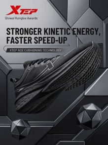 XTEP--5-Minute Speed 2.0 Running Shoes Men's Spring Professional Shock Absorption Couple Running Shoes Couple Sports Shoes Black/Space Silver - Black/Space Gray - View 2