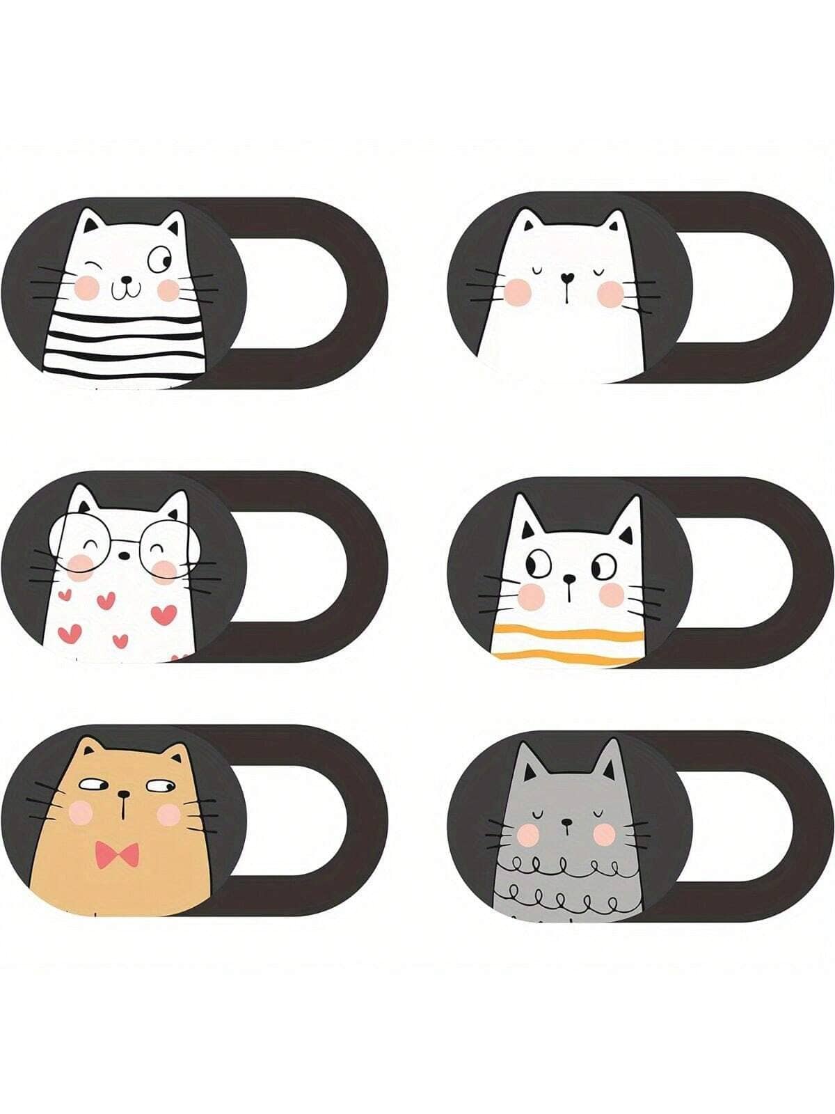 3pcs/6pcs Laptop Camera Cover Cute Style, Laptop Accessories, Camera Privacy Cover, Phone And Computer Camera Cover, Webcam Privacy Cover, Camera Blocker - Multicolor - View 1