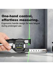 High Precision Laser Tape Measure Distance Meter, USB Rechargeable, Practical Measurement And Design Tool, Multi-Function Laser Tape Measure For Horizontal Measurement, 5M Handheld Electronic Ruler, Suitable For Indoor Decoration And Construction - A - View 7
