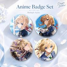 Violet Evergarden Anime Girl Badge Set, Blonde Character Pin Button Collection, Multiple Styles Round Brooches For Bag Backpack Clothes Decor, Fan Collection Gift - Multicolor - View 2