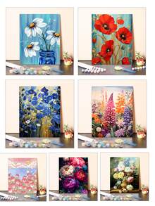 Sommerliches Blumenmotiv Digitales Ölmalerei-Set für Erwachsene und Anfänger 40x50cm/16x20in/1 Stück, ungerahmt, DIY mit Pinseln und leicht zu malendem Acrylfarben-Set, Heimdekoration Kunsthandwerk, ideales Geschenk zum Geburtstag, Vatertag, Weihnachten, Muttertag und Valentinstag - Heilblume - Übersicht 1