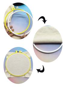 [10pcs]Colorful Adjustable Plastic Embroidery Hoops, 9.2/12.4/16/20.3cm 4 Sizes Available, Suitable For Cross Stitch, Punch Needle, Ribbon Embroidery, Fabric Collage, Yarn Embroidery And Other Handicrafts - Plastic Embroidery Hoop - View 8