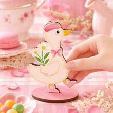6 piezas Decoración de escritorio con patos rosas, Decoración de bienvenida para baby shower, Adecuado para fiesta de bebé, fiesta de primer cumpleaños, mesa de postres y decoración de habitación - Multicolor - Ver 5