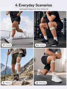 Geometric Print Patella Knee Strap, Breathable Fabric Adjustable Shock-Absorbing Knee Support Brace, Suitable For Running, Basketball, Outdoor Sports - Multicolor - View 6
