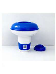 5 Inch Floating Chlorine Dispenser/Floating Dispenser Pool/Chlorine Tablet Bucket Pool/Floating Dispenser Chlorine Dispenser/Suitable For Indoor And Outdoor Pools SPA/Blue And White Color - A - View 9