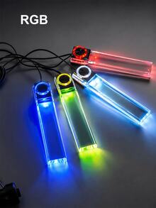 1pc Drage 4 LED Car Atmosphere Light, Car Foot Lamp, USB Foot Light, Multi-Color, Cigarette Lighter Plug & Play - 點煙器-即插即用 - 查看 14