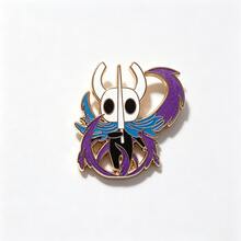 空洞騎士 Ghost & Enamel 琺瑯胸針，Silksong 遊戲角色金屬領飾針，背包與夾克裝飾飾品，遊戲粉絲禮物 - 彩色 - 查看 7