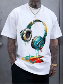 Men T-Shirts - 黑色 - 查看 6