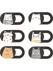 3pcs/6pcs Laptop Camera Cover Cute Style, Laptop Accessories, Camera Privacy Cover, Phone And Computer Camera Cover, Webcam Privacy Cover, Camera Blocker - Multicolor - View 2