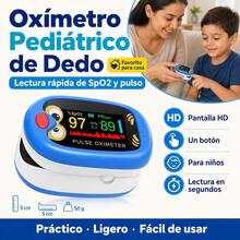 Oxímetro de Pulso Pediátrico Pulsovital Color Rojo | Clip Ergonómico con Calibración Profesional, Uso Doméstico Continuo para Niños - Azul - Ver 3