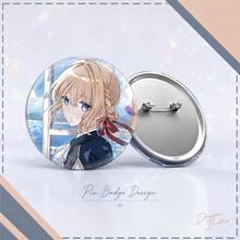 Violet Evergarden Anime Girl Badge Set, Blonde Character Pin Button Collection, Multiple Styles Round Brooches For Bag Backpack Clothes Decor, Fan Collection Gift - Multicolor - View 7