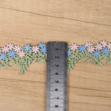 5 Yard Multicolor Wavy Floral Lace Trim, Hollow‑Out Flower Embroidery Ribbon For Sewing, Dress, Curtain & DIY Craft Decoration - Embroidered Lace - View 3