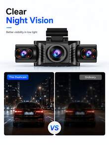 360°汽車行車記錄器，4通道，前置1080P HD與後/左/右720P，配備3.16吋IPS螢幕，夜視功能，循環錄影，24小時停車監控，可選32GB記憶卡，車輛安全攝影機 - 行車記錄儀 - 查看 6