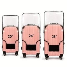 1pc Transparent PVC Luggage Cover, Travel Luggage Protection Cover, Thickened PVC Material, Scratch-Resistant And Wear-Resistant, Home Essential - Clear - View 6