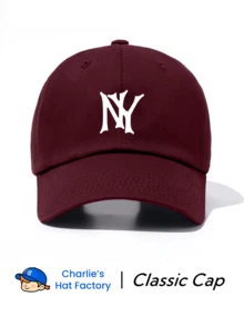 Casual Structured Baseball Cap, NY Print Pattern, Classic Khaki Vintage Dad Hat, Unisex, Y2K Street Style Sun Hat, Suitable For Summer Travel - NY - View 2