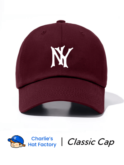 休閒挺版棒球帽，NY圖案，經典卡其色復古Dad Hat，中性款Y2K風格街頭風遮陽帽，適合夏季旅行