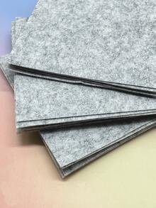 [20pcs]13*13cm Grey Square Felt Fabric, Soft Texture, Solid Color Minimalist Non-Woven Fabric, Kindergarten Art, Handmade Accessories Sewing Basic Material, Can Be Used For Holiday Decorations, Campus Crafts, Home Decor, Universal DIY Handmade Material - Grey Felt Fabric - View 2