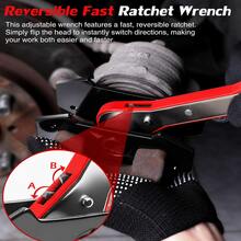 Brake Caliper Compression Tool With Work Gloves, 360° Ratcheting Caliper Piston Compressor, Brake Caliper Press Tool With Steel Plates And Hooks For Cars, SUVs And Light Trucks - A - View 8