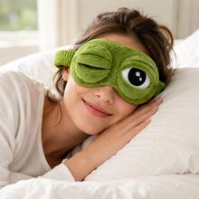 Cute Frog Sleep Eye Mask, Eye Protection, Soft And Comfortable Eye Mask For Napping, Power Outage, Travel Essential - A - View 1
