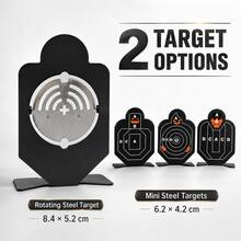 Automatic Reset Steel Target For Competitive Shooting, Crisp Sound On Hit With Flip Action, Desktop Practice Target, Compatible With Various Shooting Toys For Battle And Challenge Games - Multicolor - View 2